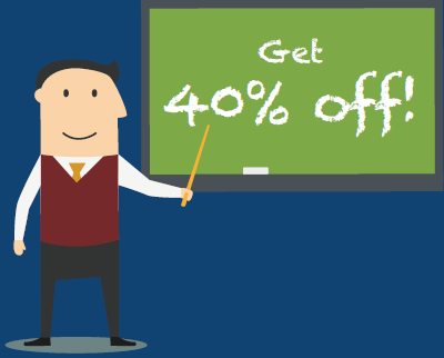 get 40% off